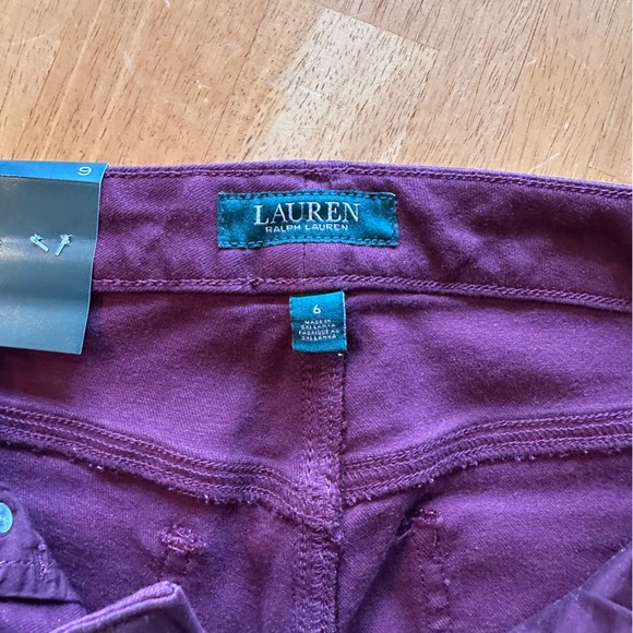 NWT - Lauren Ralph Lauren Red Wash Piper Skinny Ankle Pants - Picture 6 of 12